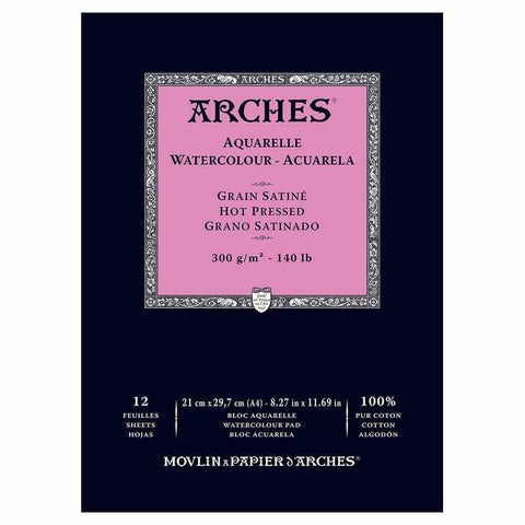 ARCHES PADS ARCHES A4 (210x297mm) 300gsm - Smooth (HP) Arches Watercolour Pads