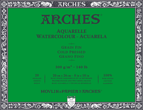 ARCHES BLOCKS ARCHES Coldpress / 20x26cm Arches Watercolour Blocks 300gsm