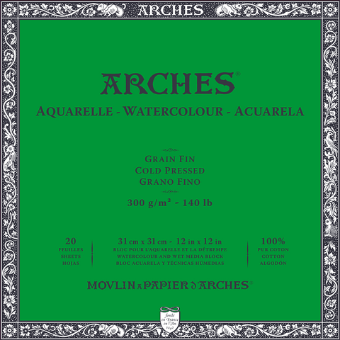 ARCHES BLOCKS ARCHES Coldpress / 31x31cm Arches Watercolour Blocks 300gsm