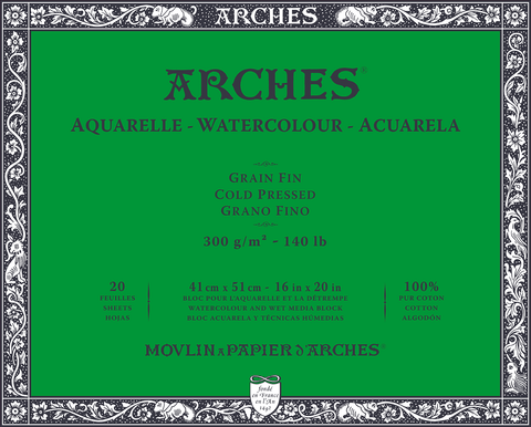 ARCHES BLOCKS ARCHES Coldpress / 41x51cm Arches Watercolour Blocks 300gsm