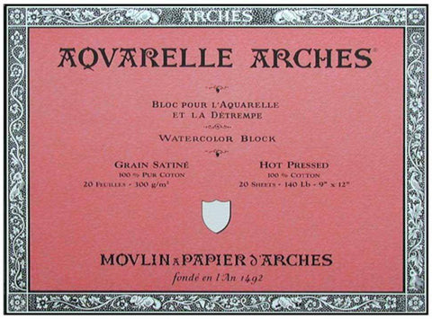 ARCHES BLOCKS ARCHES 300gsm / Hotpress / 18x26cm Arches Watercolour Blocks
