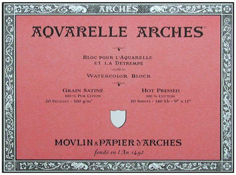 ARCHES BLOCKS ARCHES 300gsm / Hotpress / 20x26cm Arches Watercolour Blocks