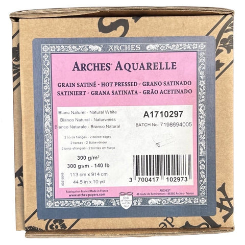 ARCHES ROLLS ARCHES 300gsm / Hotpress / Roll 1.13m x 9.14m Arches Watercolour Paper Roll ( Natural White )