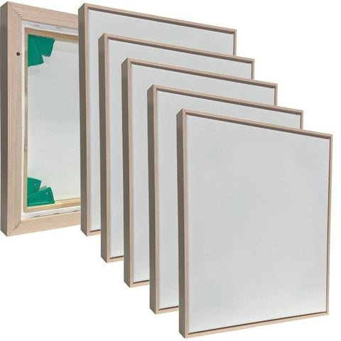 5 Pack Float Frames Grove White with Artist Custom Canvas