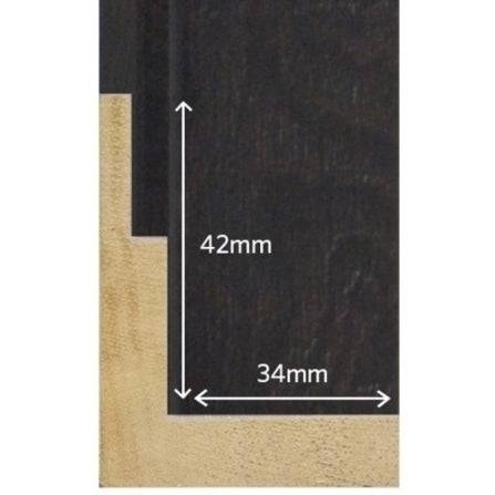 Float Frame Botanica Black + Artist Custom Canvas