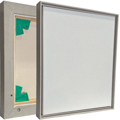 Float Frame Botanica White Wash with Custom Canvas