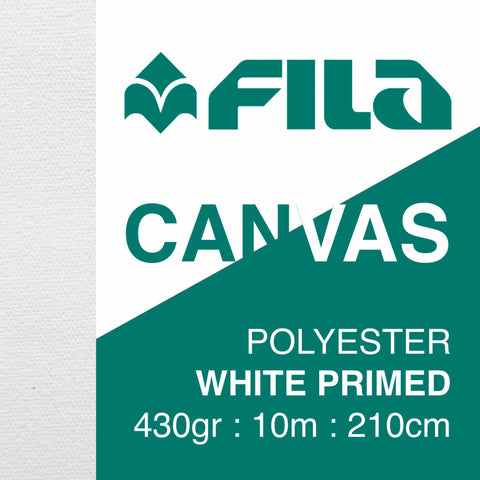 FILA CANVAS Polyester FILA Polyester 430gsm Polyester White Primed 215cm x 10m