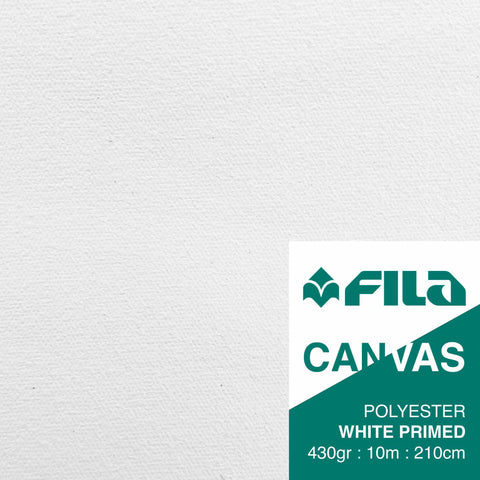 FILA CANVAS Polyester FILA Polyester 430gsm Polyester White Primed 215cm x 10m